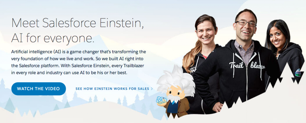 Salesforce Einstein screenshot from site