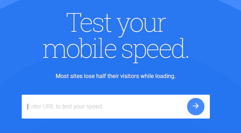 test mobile speed screenshot