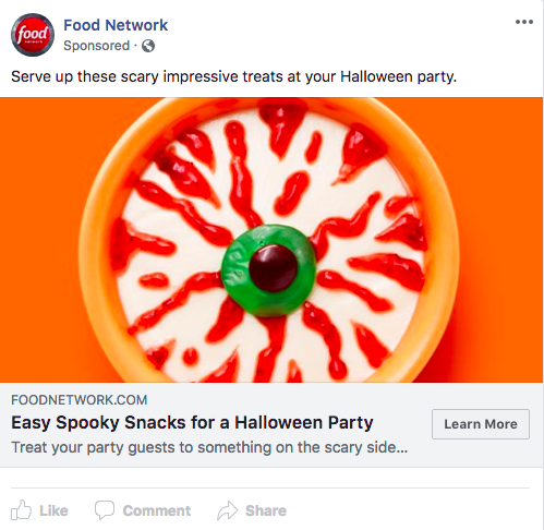 food network facebook ad example