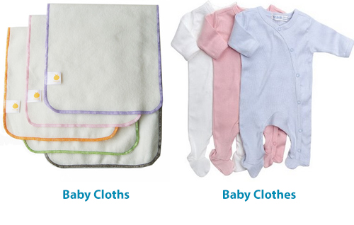 baby cloths vs baby clothes