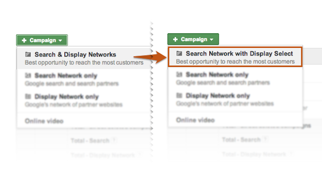 search network with display select