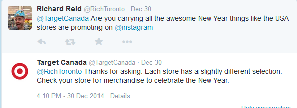 target canada social