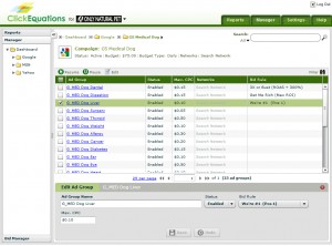 ClickEquations Manager Full Screen